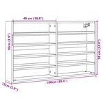 vidaXL Armoire à vitrine chêne sonoma 100x15x58 cm bois d'ingénierie