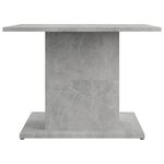 vidaXL Table basse gris béton 55 5x55 5x40 cm bois d'ingénierie