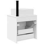 vidaXL Meuble de lavabo mural Blanc brillant 49 x 41 x 63 cm