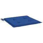 vidaXL Coussins de chaise de jardin lot de 2 bleu royal 50x50x4 cm