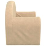 vidaXL Canapé pour enfants 2 places crème peluche douce