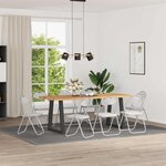 vidaXL Chaise pliante 8 Pièces Blanc et Gris 48 x 43 5 x 81 cm
