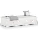 vidaXL Lit de jour sans matelas blanc 75x190 cm bois de pin massif