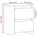 vidaXL Cabinet de chevet Chêne noir 30 x 30 x 40 cm Bois d'ingénierie