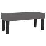 vidaXL Sommier à lattes de lit avec matelas gris 120x190 cm similicuir