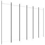 vidaXL Cloison de séparation 6 panneaux Blanc 300x200 cm Tissu