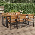 vidaXL Table de jardin et pieds en forme de U 200x90x75 cm bois acacia