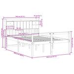 vidaXL Lit bibliothèque sans matelas cire marron 140x200 cm pin massif