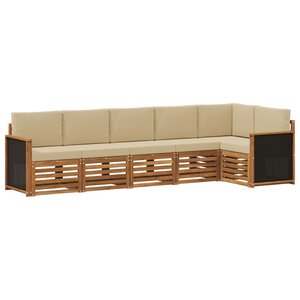 vidaXL Ensemble de canapés d'extérieur 5 pc Naturel