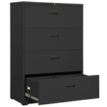 vidaXL Classeur Anthracite 90x46x134 cm Acier
