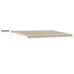 vidaXL Auvent rétractable électrique Beige et blanc 4 × 3 m