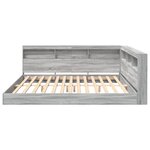 vidaXL Lit Bibliothèque Sonoma gris 180 x 200 cm Bois d'ingénierie