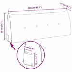 vidaXL Coussin de Dos Rose 120 x 24 x 50 cm tissu