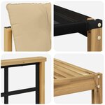 vidaXL Ensemble de canapés d'extérieur 5 pc Blanc et Beige
