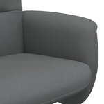 vidaXL Fauteuil inclinable avec repose-pied gris foncé tissu