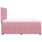 vidaXL Sommier à lattes de lit avec matelas Rose 140x190 cm Velours