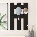 vidaXL Porte-manteau mural Montage mural Chêne noir 65 x 3 x 100 cm