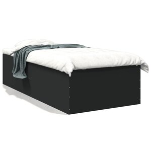 vidaXL Cadre de lit sans matelas noir 90x190 cm