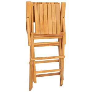 vidaXL Chaises de jardin pliantes lot de 4 55x62x90cm bois massif teck