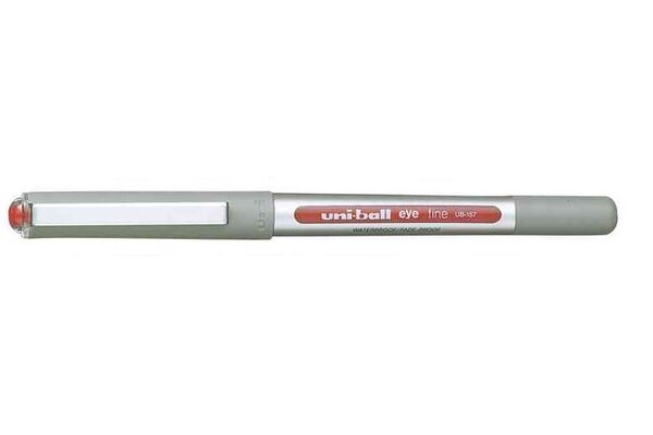 Roller encre liquide EYE UB157 pointe moyenne 0 7mm rouge UNI-BALL