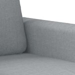 vidaXL Canapé à 2 places Gris clair 140 cm Tissu