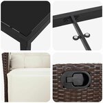 vidaXL Ensemble de salle à manger pour jardin 3 Pièces Marron Poly rotin