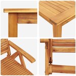 vidaXL Ensemble de salle à manger pour jardin 7 Pièces Marron