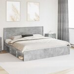 vidaXL Tête de lit Gris béton Bois d'ingénierie