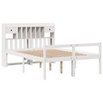 vidaXL Lit bibliothèque sans matelas blanc 160x200 cm bois pin massif