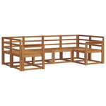 vidaXL Ensemble de canapés d'extérieur 6 pc Naturel