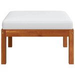 vidaXL Repose-pied de jardin avec coussin Bois d'acacia massif