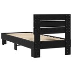 vidaXL Cadre de lit avec tête de lit Chêne noir 80 x 200 cm
