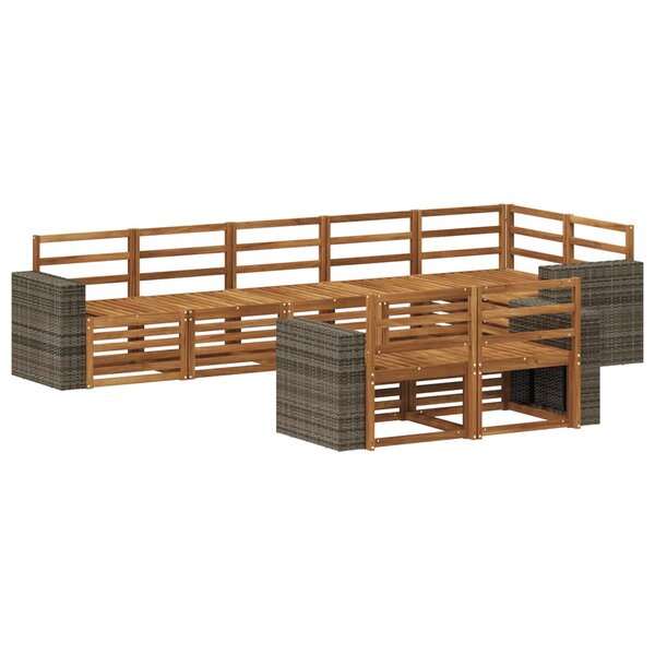 vidaXL Ensemble de canapés d'extérieur 8 pc Polyester