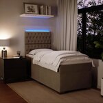 vidaXL Sommier à lattes de lit et matelas Gris clair 90x190 cm Velours