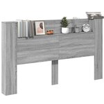 vidaXL Tête de lit Gris Sonoma 180 x 16 5 x 103 5 cm Bois d'ingénierie