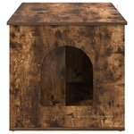 vidaXL Maison pour chat Chêne fumé 85 x 55 x 53 5 cm Bois d'ingénierie