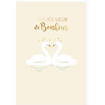 Carte Porte-billets Pour Les Mariés - Cygnes - Draeger paris