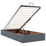 vidaXL Cadre de lit ottoman et matelas gris foncé 90x200 cm velours
