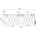 vidaXL Tête de lit suspendue Avec lumière LED Crème Tissu
