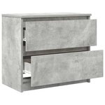 vidaXL Meuble TV gris béton 60x35x54 cm bois d'ingénierie