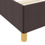 vidaXL Lit à ressorts Blanc et Marron foncé 120 x 200 cm Polyester