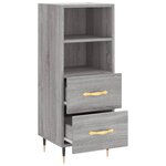 vidaXL Buffet Sonoma gris 34 5x34x90 cm Bois d'ingénierie
