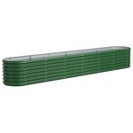 vidaXL Lit surélevé de jardin Acier galvanisé 260x40x36 cm Vert