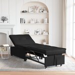 vidaXL Canapé-lit 3-en-1 en tissu noir
