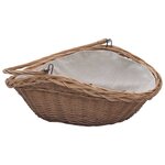 vidaXL Panier à bois de chauffage avec poignée 57x46 5x52 cm Marron
