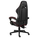 vidaXL Fauteuil de jeux vidéo Noir et rouge bordeaux Similicuir