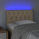 vidaXL Tête de lit à LED Crème 80x7x78/88 cm Tissu