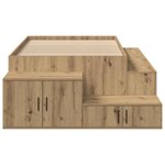 vidaXL Cadre de lit avec rangement avec stockage Chêne artisanal 75 cm