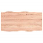 vidaXL Dessus de table bois chêne massif traité bordure assortie