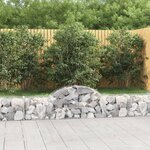 vidaXL Paniers à gabions arqués 20 Pièces 200x30x40/60 cm Fer galvanisé